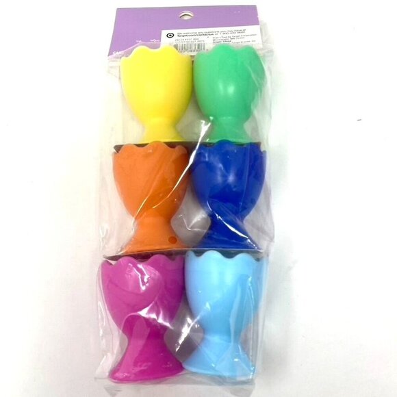 Target 6pc Rainbow Display Plastic Easter Egg Cups Spritz™ Decor Display - Picture 7 of 7